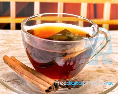 Cup Of Tea Represents Teacups Fresh And Restaurant Stock Photo