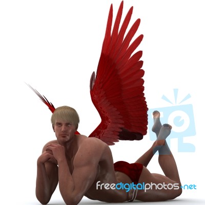Cupid Chilling Stock Image