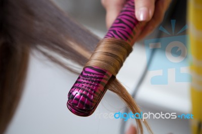 Curling Hair Stock Photo