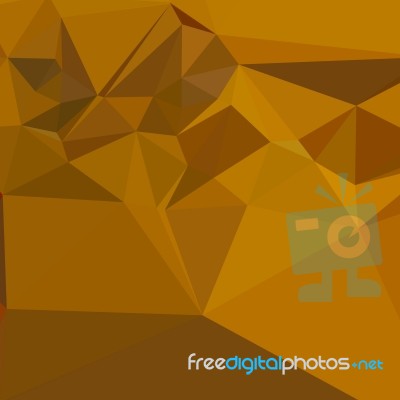 Curry Yellow Abstract Low Polygon Background Stock Image