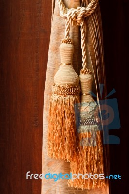 Curtain Tied Stock Photo