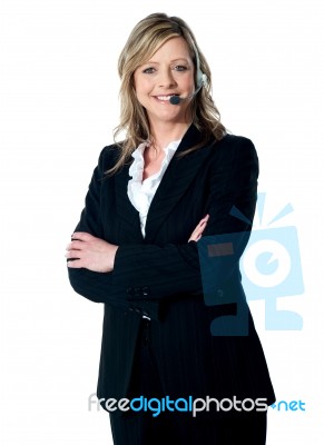 Customer Service Executive Stock Photo