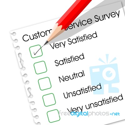 Customer Service Survey Form Stock Image