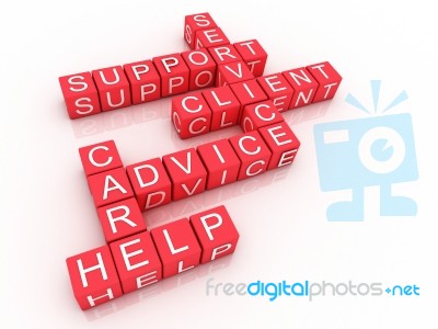 Customer Support Crossword Stock Image