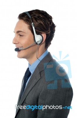 Customer Support Operator Stock Photo