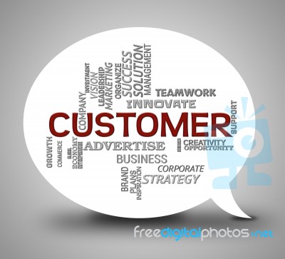 Customers Online Means Internet Shoppers 3d Illustration Stock Image