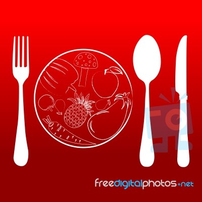 Cutlery With Plate Stock Image Cutlery With Plate Stock Image