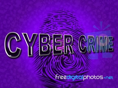 Cyber Crime Shows Malware Threat And Malicious Stock Image