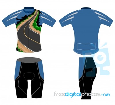 Cycling Shirt Design Stock Image