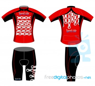 Cyclist Speed Sports T-shirt Stock Image