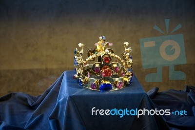 Czech Crown Jewels In Vladislav Hall In Prague Stock Photo