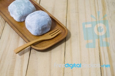 Daifuku On Wooden Tray Stock Photo