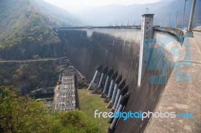 Dam In Thailand Stock Photo