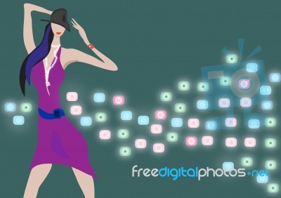 Dancing Girl Stock Image