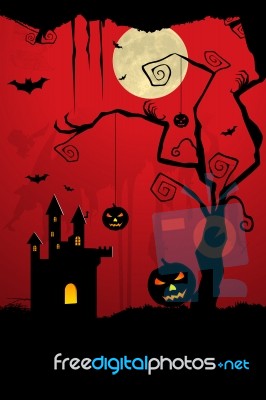 Dark Halloween Night Stock Image