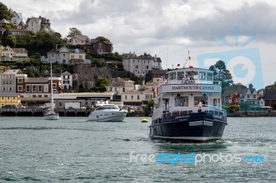 Dartmouth Castle Pleasure Boat Stock Photo