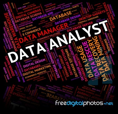 Data Analyst Shows Analysis Analyze And Facts Stock Image