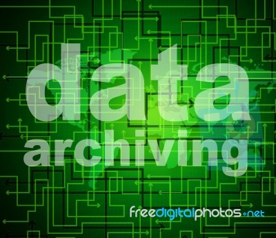 Data Archiving Shows Library Catalog And Backup Stock Image