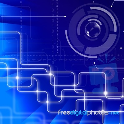 Data Background Shows High Tech And Abstract Stock Image