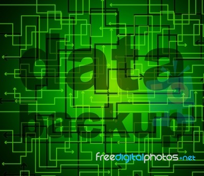 Data Backup Means File Transfer And Archives Stock Image