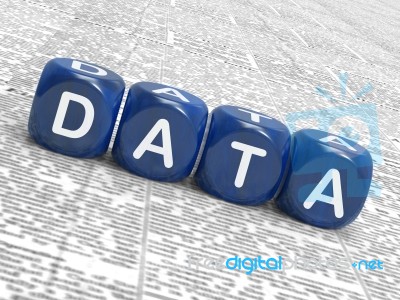 Data Dice Mean Info Statistics And Backup Stock Image