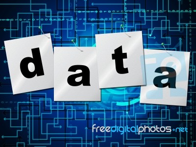Data Info Shows Fact Answer And Bytes Stock Image