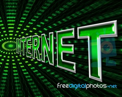 Data Internet Means World Wide Web And Www Stock Image