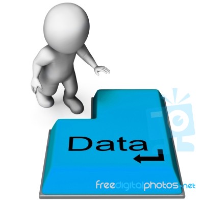 Data Key Means Computer Information And Files Stock Image