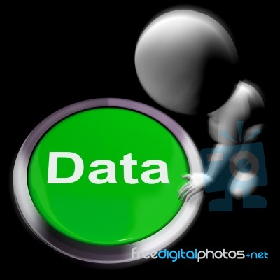 Data Pressed Means Information Documents And Files Stock Image