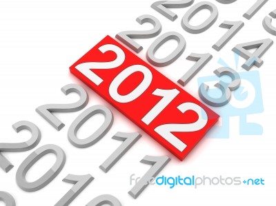 Date 2012 Stock Image