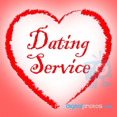 Dating Service Shows Web Site And Assist Stock Image