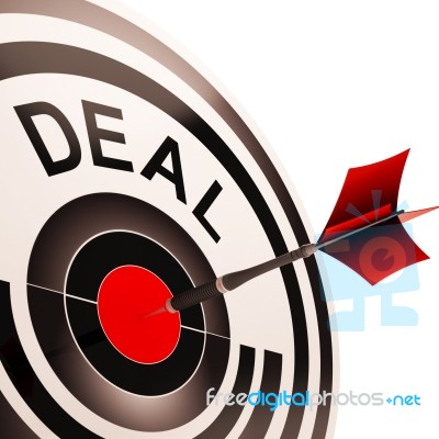 Deal Shows Bargain Or Partnership Agreement Stock Image