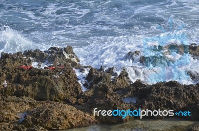 Debris Of Migrants Ship Stock Photo