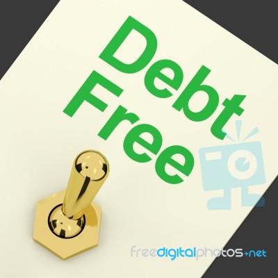 Debt Free Switch Stock Image