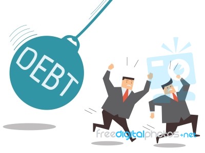 Debt Pendulum Stock Image