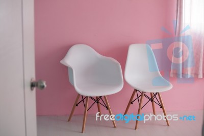 Decoration Pink Pastel Room Stock Photo