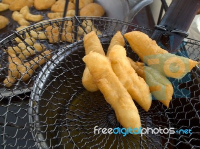 Deep Fried Dough Stick Stock Photo