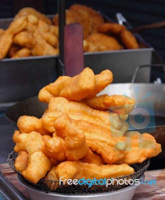 Deep Fried Pastry Sticks Stock Photo