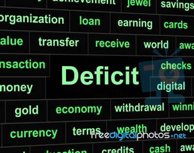 Deficit Debts Means Financial Obligation And Arrears Stock Image