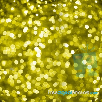 Defocused Golden Abstract Christmas Background With Bokeh Effect… Stock Photo