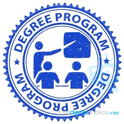 Degree Program Shows Stamps Educated And Education Stock Image