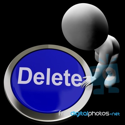 Delete Button For Erasing Or Deleting Trash Stock Image