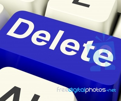 Delete Key In Blue Stock Image