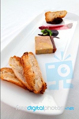 Delicious Dish Of Foie Gras Stock Photo
