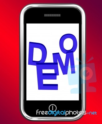 Demo On Phone Shows Development Or Beta Version Stock Image