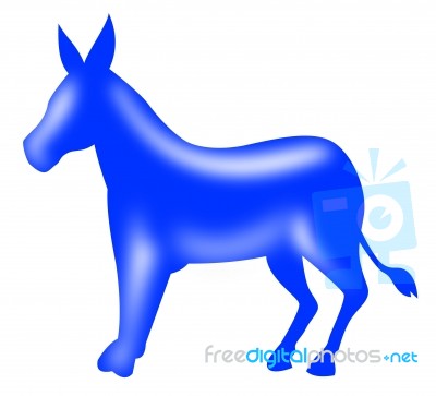 Democrat Donkey Mascot Stock Image