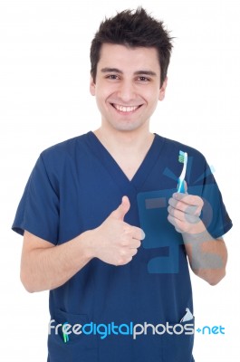 Dentist Thumb Up Stock Photo