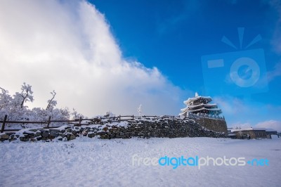 Deogyusan Mountains Is Covered By Snow In Winter,south Korea Stock Photo