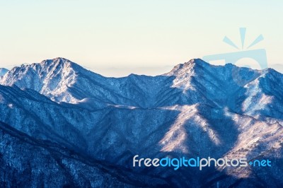 Deogyusan Mountains Is Covered By Snow In Winter,south Korea Stock Photo