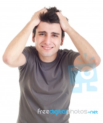Depressed Man Stock Photo